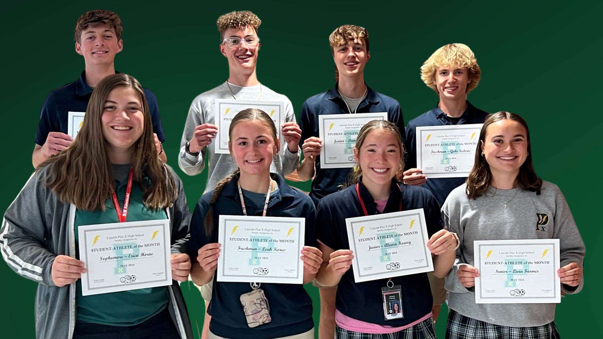 may student athletes of the month