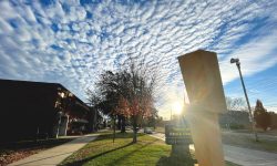 fall campus bolt clouds